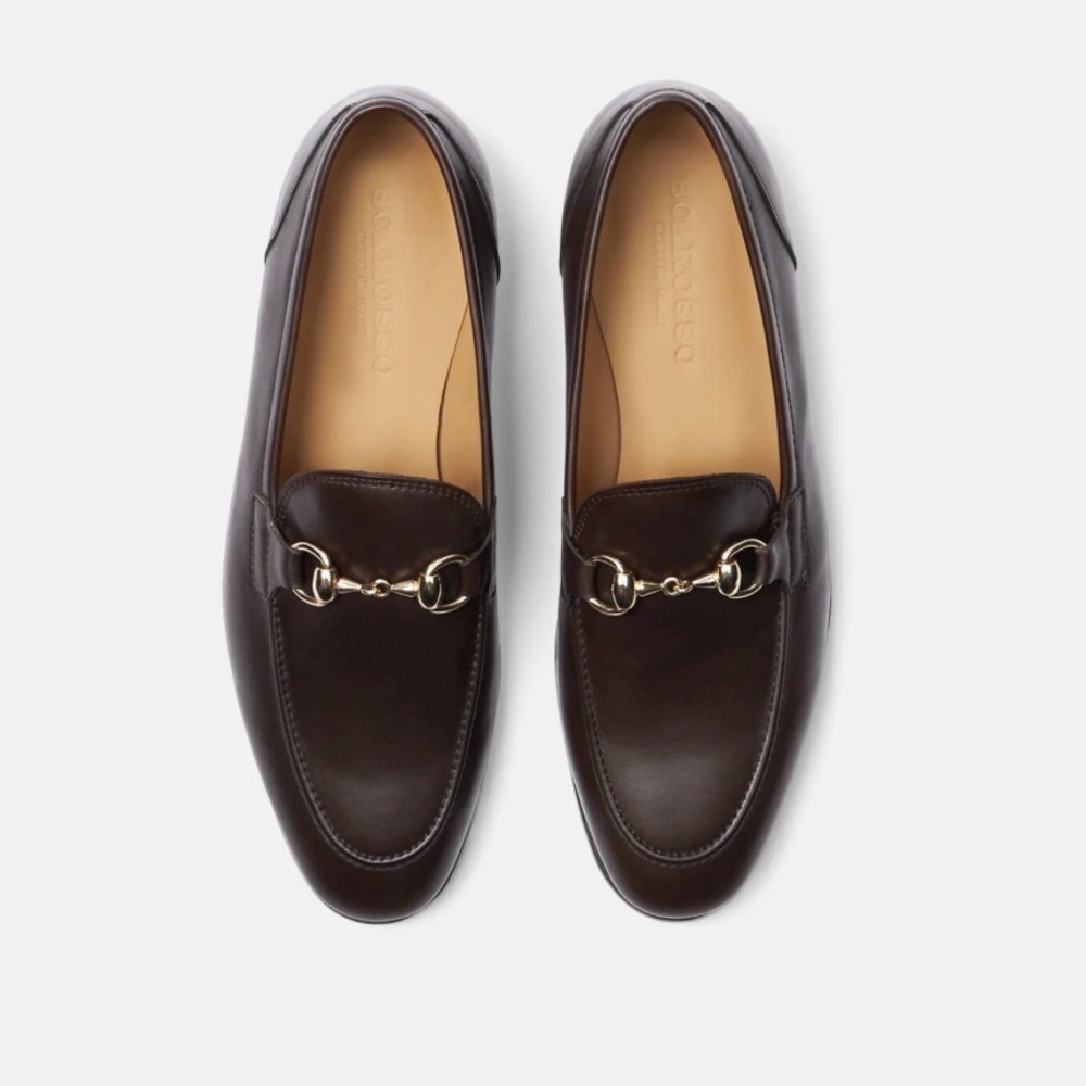 Classic Leather Bit Loafers in Dark Brown - Women's Flats